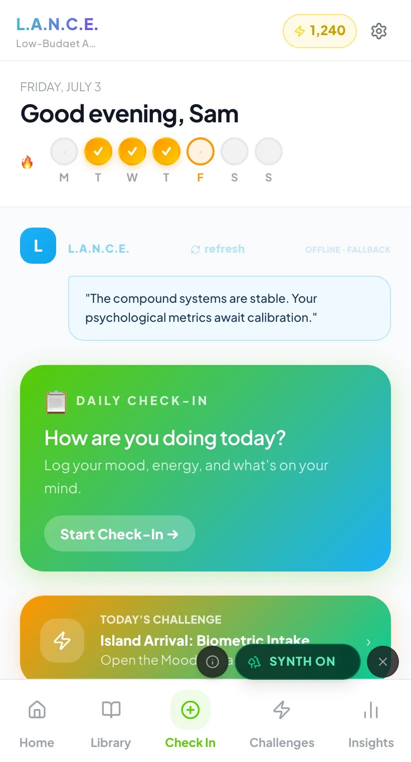 Daily check-in — how are you doing today?