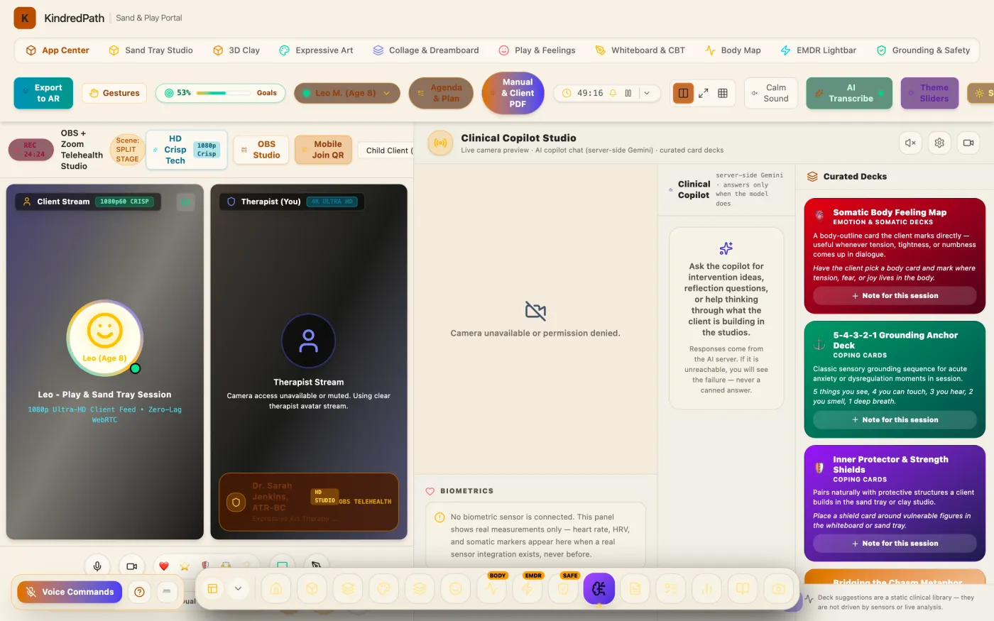 The explainability room: the assistant showing which inputs led to each suggestion.