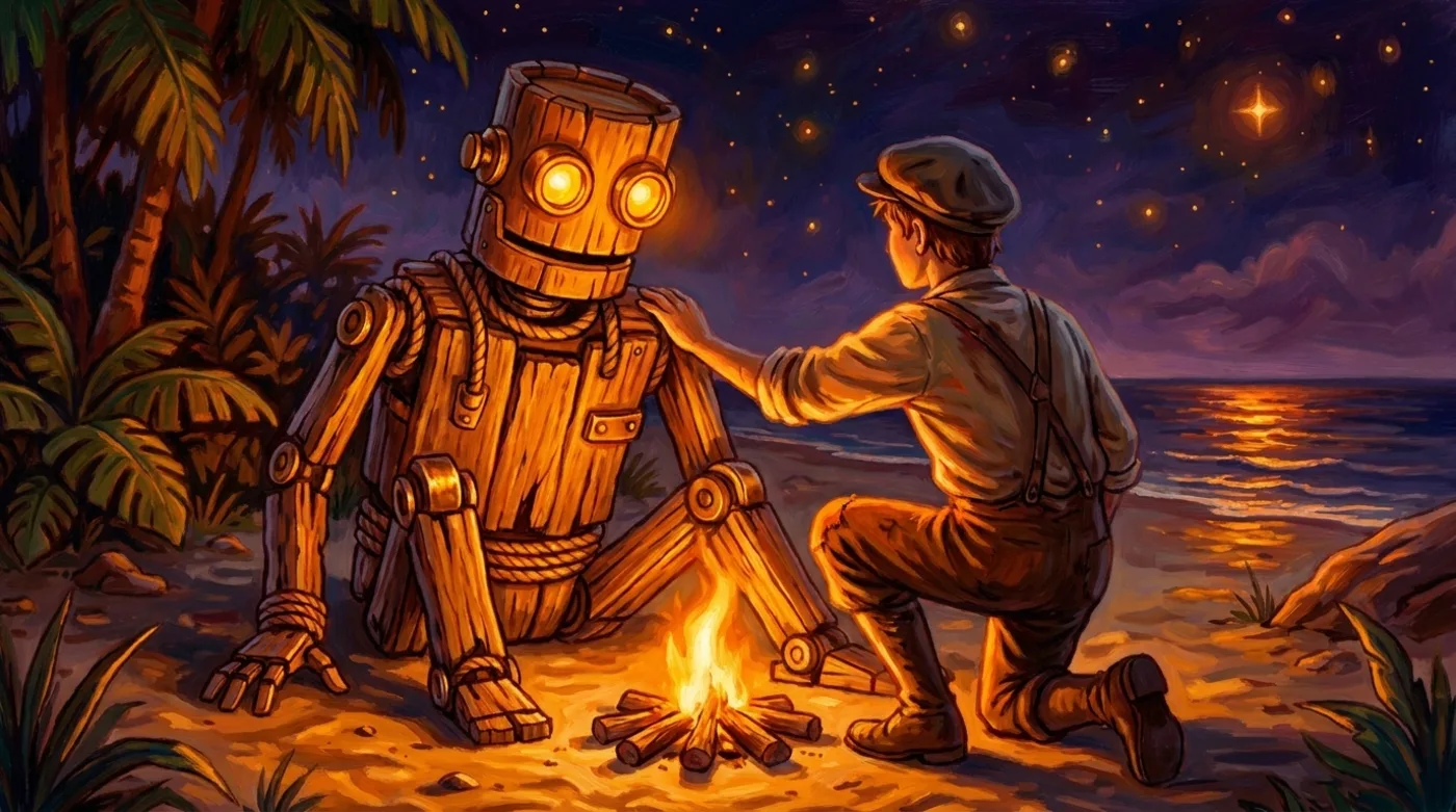 His first friend — and lit its eyes